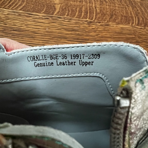 SPRING STEP L’ARTISTE Coralie Booties Leather Southwest‎ Cowgirl Art to Wear 36 - Picture 9 of 15